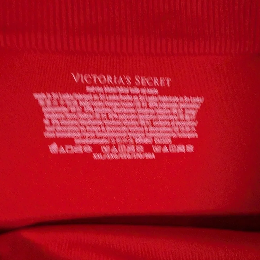 Victoria Secret Bikini Set Women Red Ribbed - Picture 11 of 11